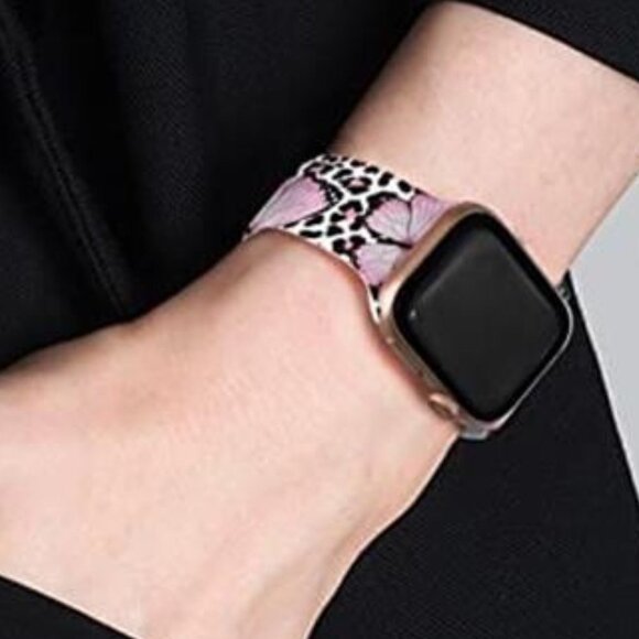 NEW Pink Butterfly Apple Watch Band main image 2